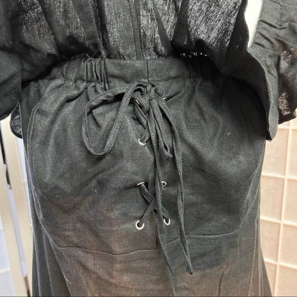 ASOS Off the Shoulder Black Dress - Picture 4 of 9